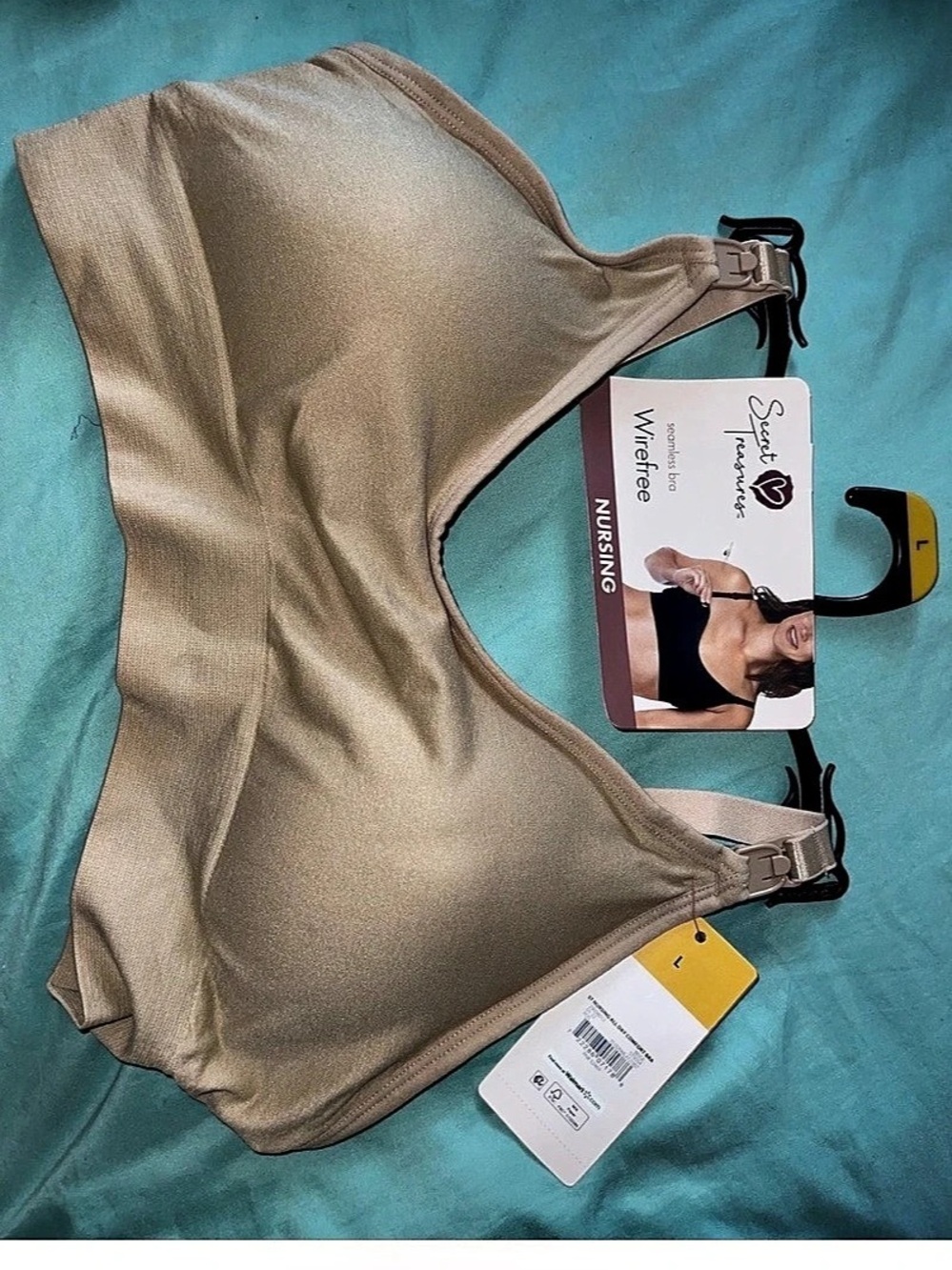 Secret Treasures Womens Ladies Beige Comfort Nursing Bra Size Large NEW